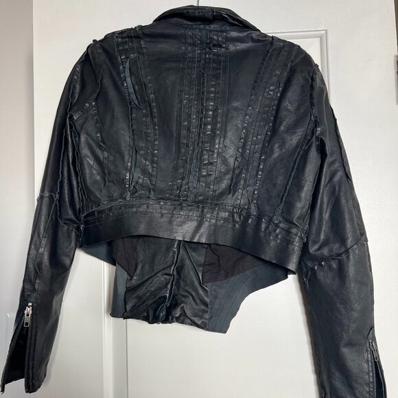 NWT black leather MUUBAA jacket size US10 UK14 EU42 - Picture 15 of 15